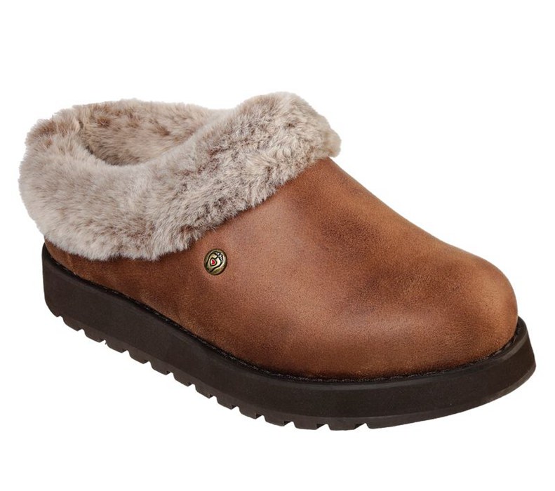 Skechers Bobs Keepsakes - R E M - Womens Slip On Shoes Brown [AU-SI4748]